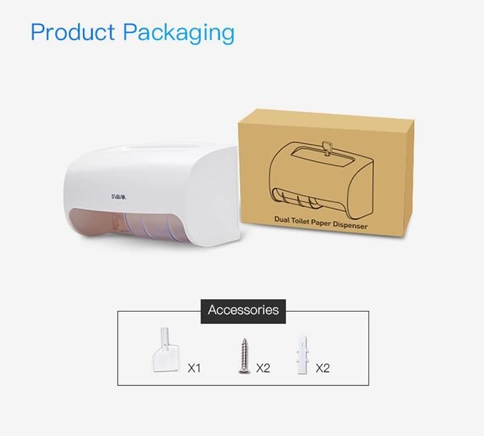 Wall Mounted Toilet Multi-Roll Paper Towel Tissue Dispenser