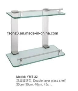 Hot Sale Useful Bathroom Hanger Glass Shelf Rack (YMT-22)