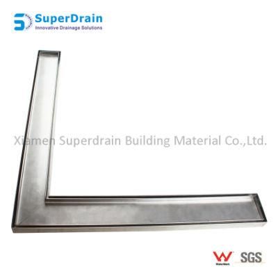 Factory Supply Square Tile Insert Concealed Stainless Steel Linear Floor Drain Trap