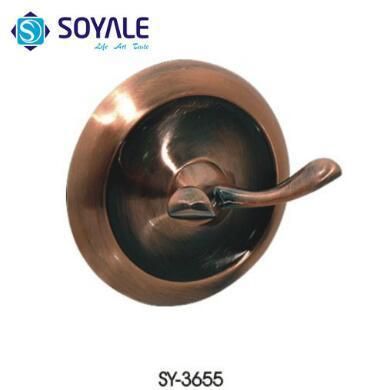 Zinc Alloy Double Towel Hook with Antique Copper Finishing Sy-3655