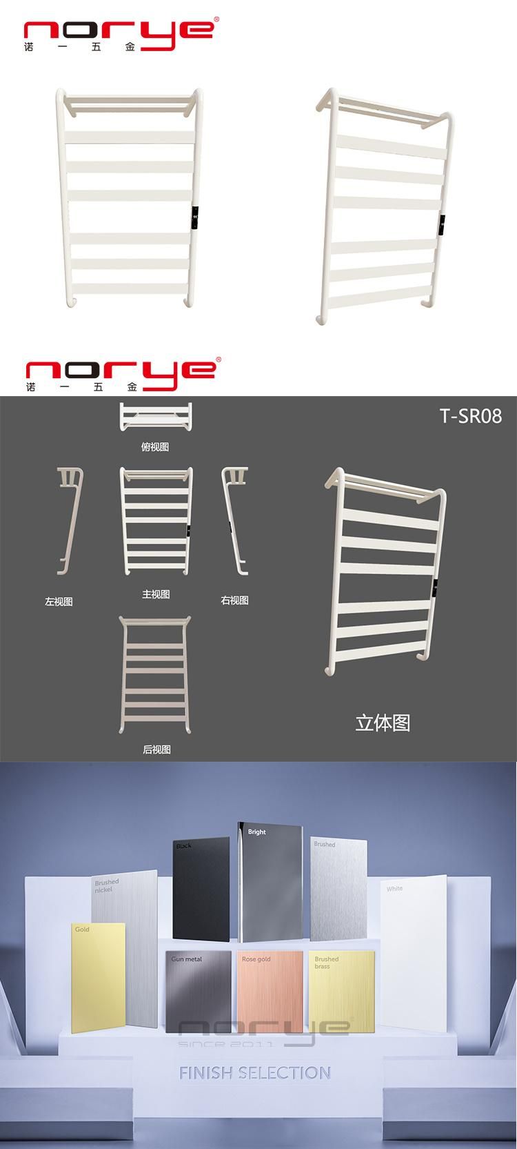 Electric Towel Warmer Rack New Design Tilt for Bathroom Dry The Towel Stainless Steel