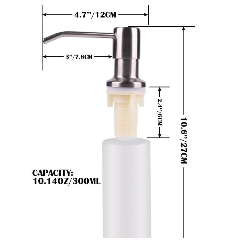 Bathroom Accessories Faucet Taps SS304 Liquid Soap Dispenser Ml Fittings