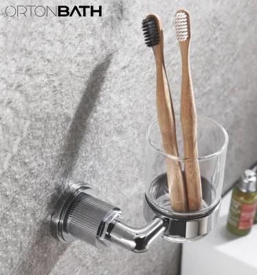 Ortonbath 5-Pieces Matte Black Bathroom Hardware Set Brass Round Wall Mounted - Includes 16&quot; Hand Towel Bar, Toilet Paper Holder, 3 Robe Towel