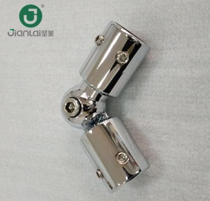 Adjustable Elbow Connector Zinc Alloy Chrome Rod to Rod Connector