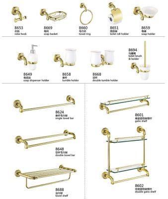 Modern Style Solid Brass Stainless Steel Zinc Alloy Bathroom Fittings Set for Bathroom