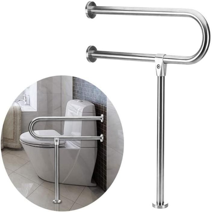 Stainless Steel Grab Bar Floor Grab Bar with Outrigger