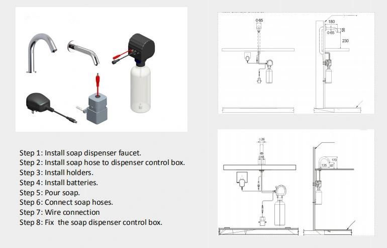 Touchless Soap Pump with Infrared Motion Sensor