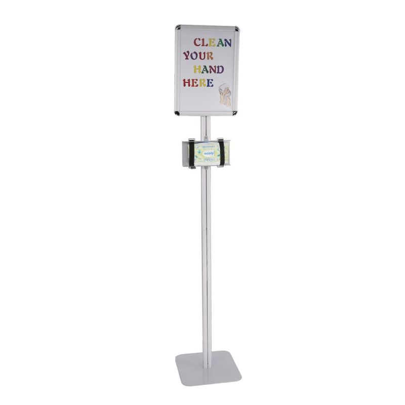 2021 Hot Selling Wholesale Aluminum Alloy Pole with Metal Base Poster Frame Tissue Paper Stand