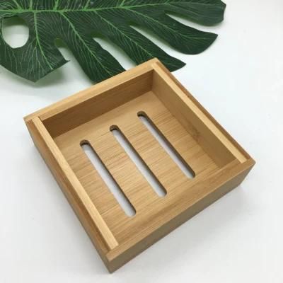 Eco Friendly Square Bamboo Soap Dish