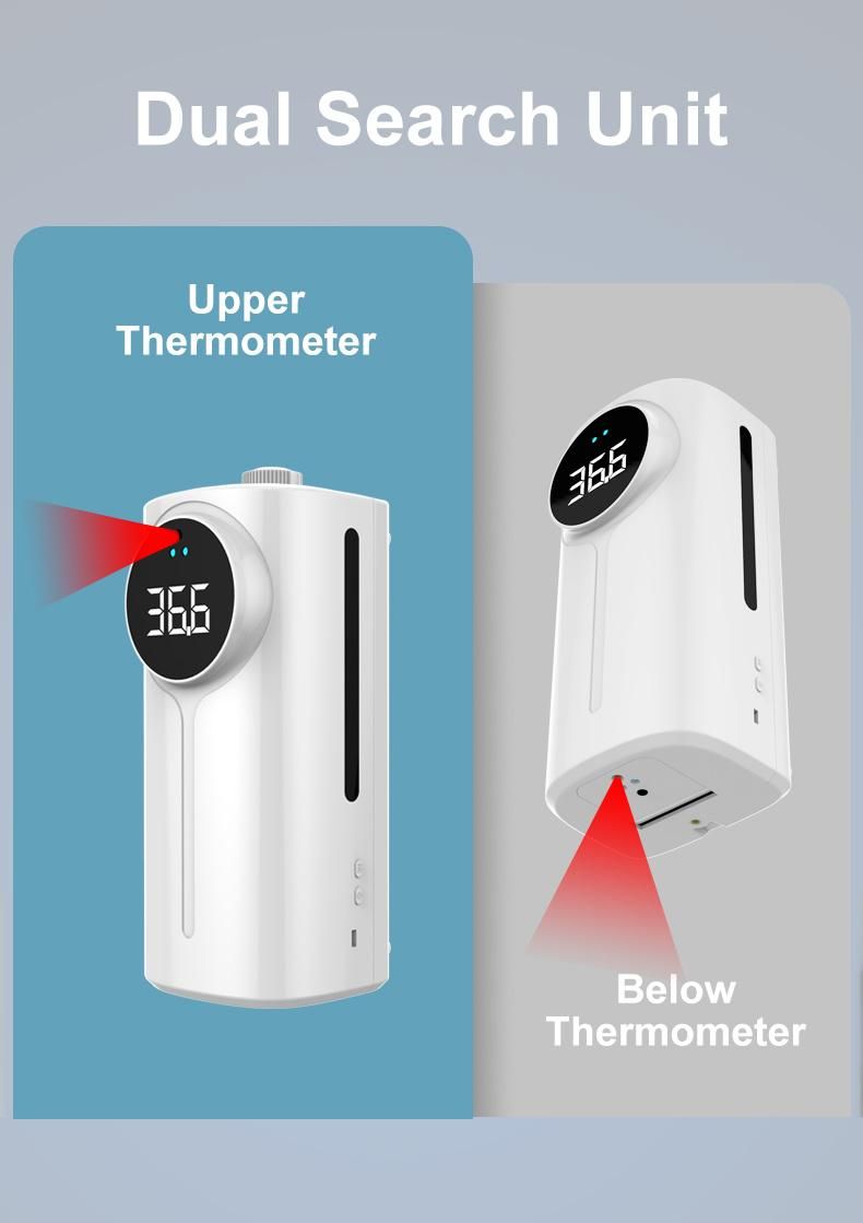 K9 PRO Plus Dual Thermal Scanner with Dispenser Touchless Digital Display Temperature Hand Sanitizer Automatic Spray Alcohol Dispenser