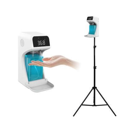 Kc Certificated Korean Spanish Thai Smart Sensor Automatic Alcohol Hand Sanitizer Dispenser Digital Thermometer F12