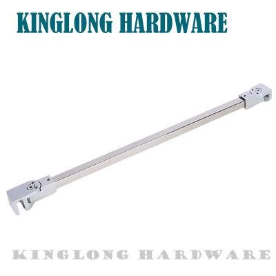 New Design Stainless Steel Bathroom Fitting Adjustable Length Double Connector Fixed Bar/Clip Shower Room Support Rod