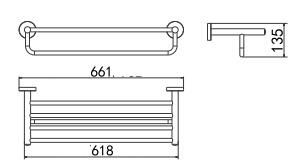 Big Sale Bathroom Accessories Stainless Steel Gold Plated with Bar Towel Rack