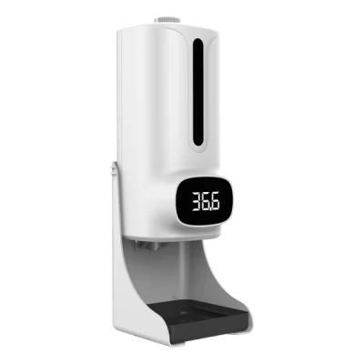 Touchless Hand Sanitizer 1200ml Alchol Spray Gel Automatic Soap Dispenser with Stand Temperature Thermometer
