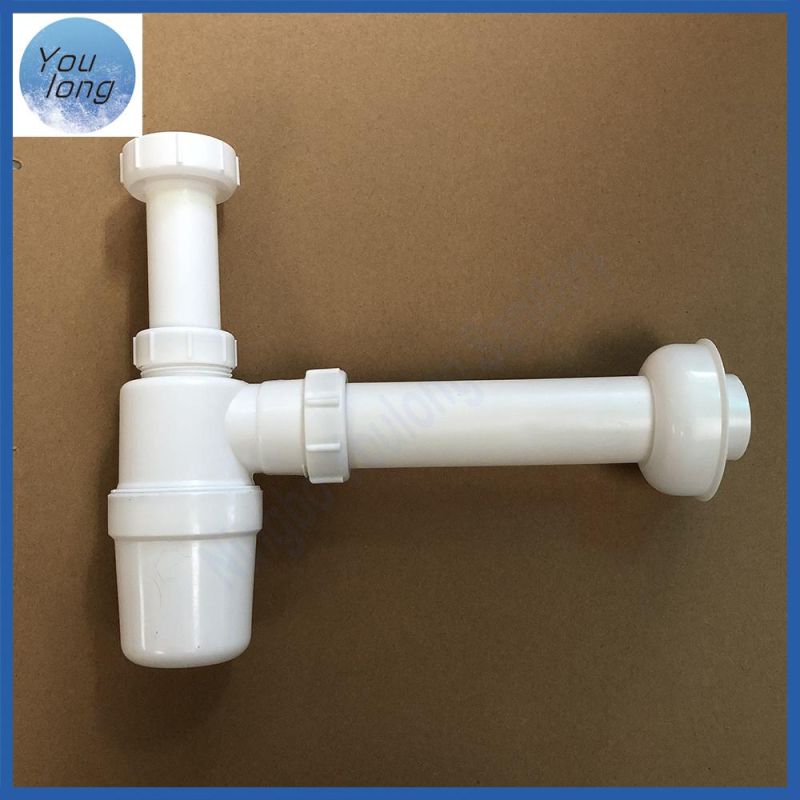 Plastic Kitchen Sink Stopper Drain Pipe Single Basin Launching PP Bottle Trap