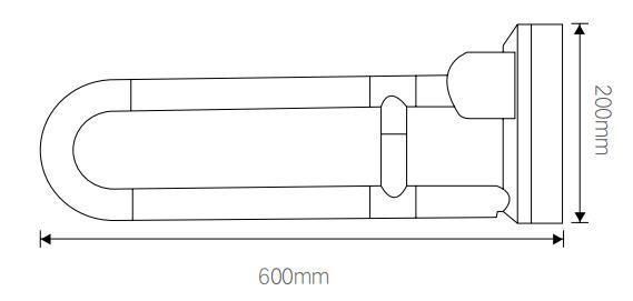 Bnh-N9035 ABS Antbacterial Antiskid Grab Bar Safety Handrail (Yeollow /White)