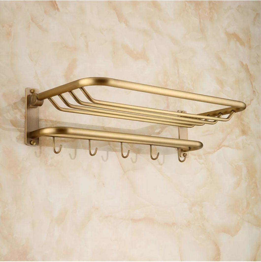 Antique Bathroom Accessory Copper Double Bath Towel Bar