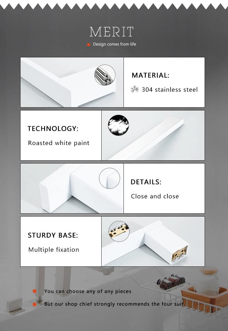 Flg China Supplier Modern Hardware 4 Sets Bathroom Accessories