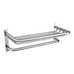 Luolin Stainless Steel Hotel Towel Rack Bathroom Folding Shelf Shower Towel Bar Holder, 91311-2