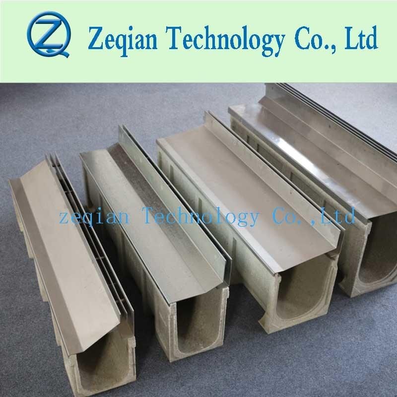 Polymer Edge Trench Drain with High Quality Sloting Cover