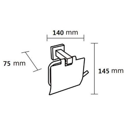 Wall Mounted SUS304 Bathroom Paper Holder with Cover