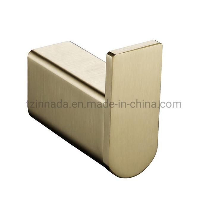 Luxury SUS304 Gold Bathroom Single Coat Hooks (NC6001G)