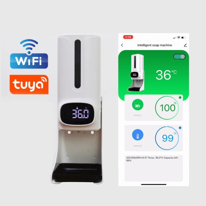 New Design Automatic Soap Dispenser Thermometer Sanitizer with WiFi APP Remote Control Korean K9 PRO Plus Tuya Smart