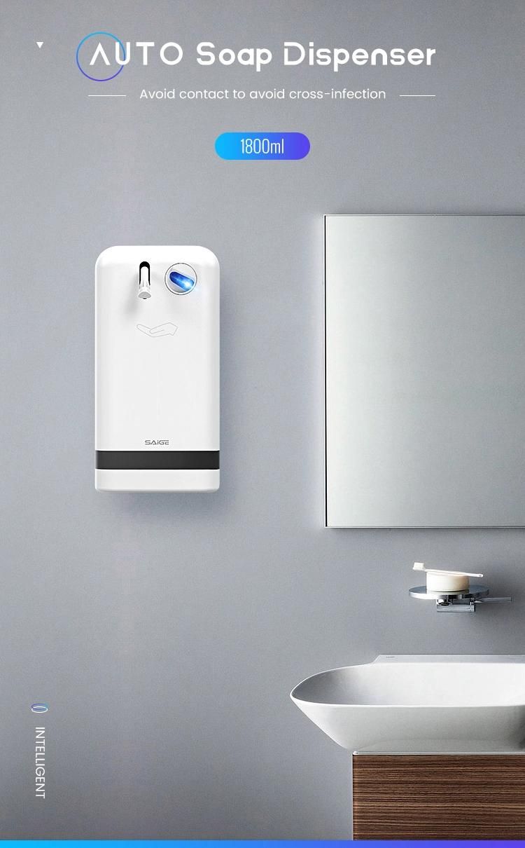 Saige 1800ml Wall Mounted Automatic Sensor Soap Dispenser Foam Dispenser with Holder