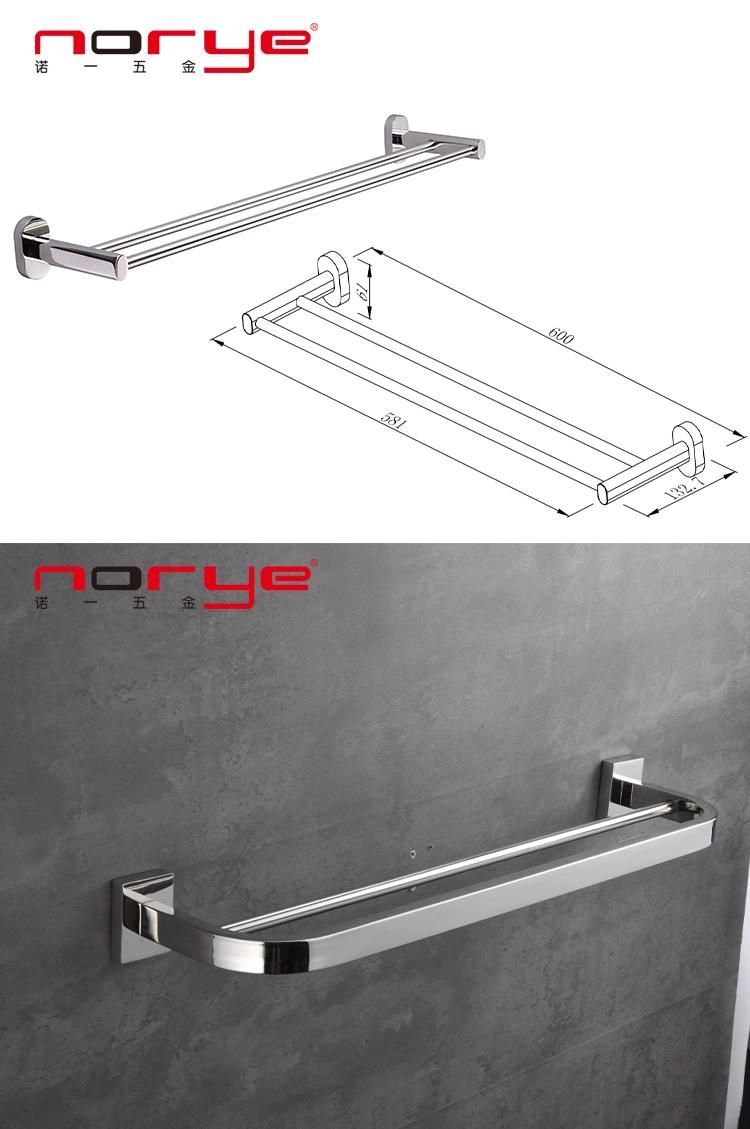 Stainless Steel Double Bar Towel Rail for Bathroom Accessories