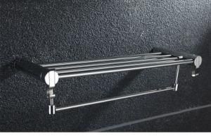 Steel Bathroom Wall Mounted Rack Foldable Shelf 304 Stainless Folding Towel