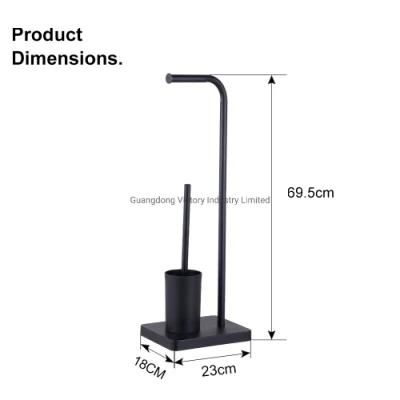 OEM Black Color Household Toilet Brush Paper Holder