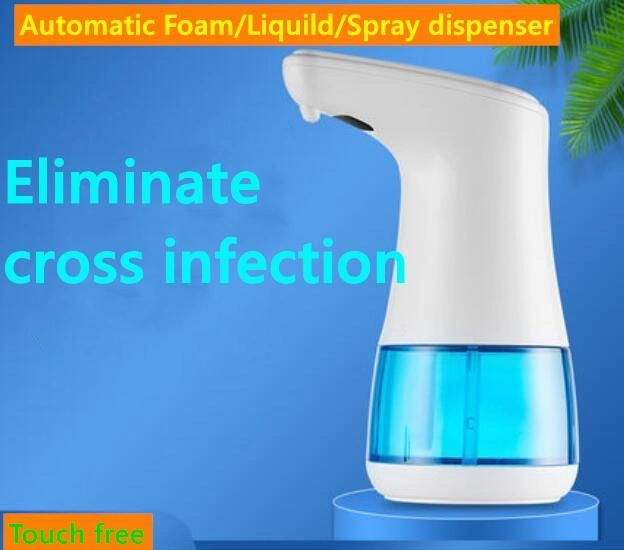 Home Office Touchless Hands Free Motion Sanitizer Liquid Electric Foam Smart Spray Alcohol Foam Gel Automatic Sensor Soap Dispenser