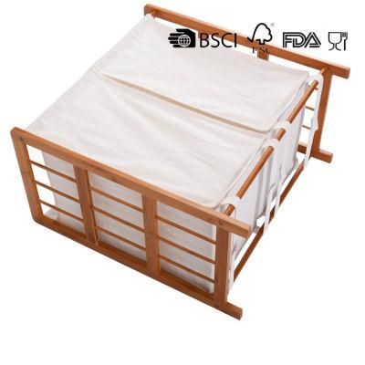 Eco Friendly Bamboo Laundry Hamper for Sorter Storage Clothes