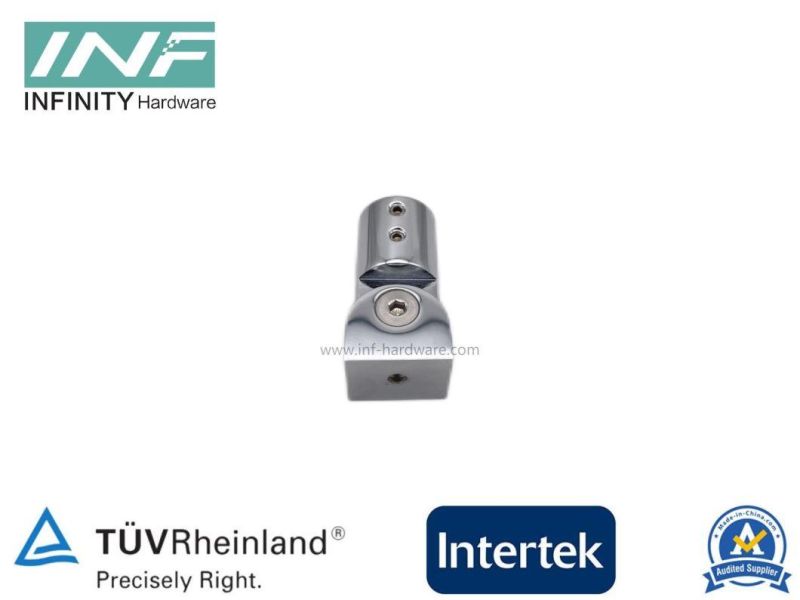 Brass Tube to Wall Mounted Shower Connector for Glass Fitting with Movable Function and Wall Mount Plate