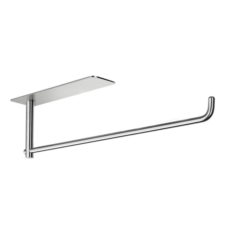 Paper Towel Holder Under Kitchen Cabinet Self Adhesive Towel Paper Holder Stick on Wall SUS304 Stainless Steel