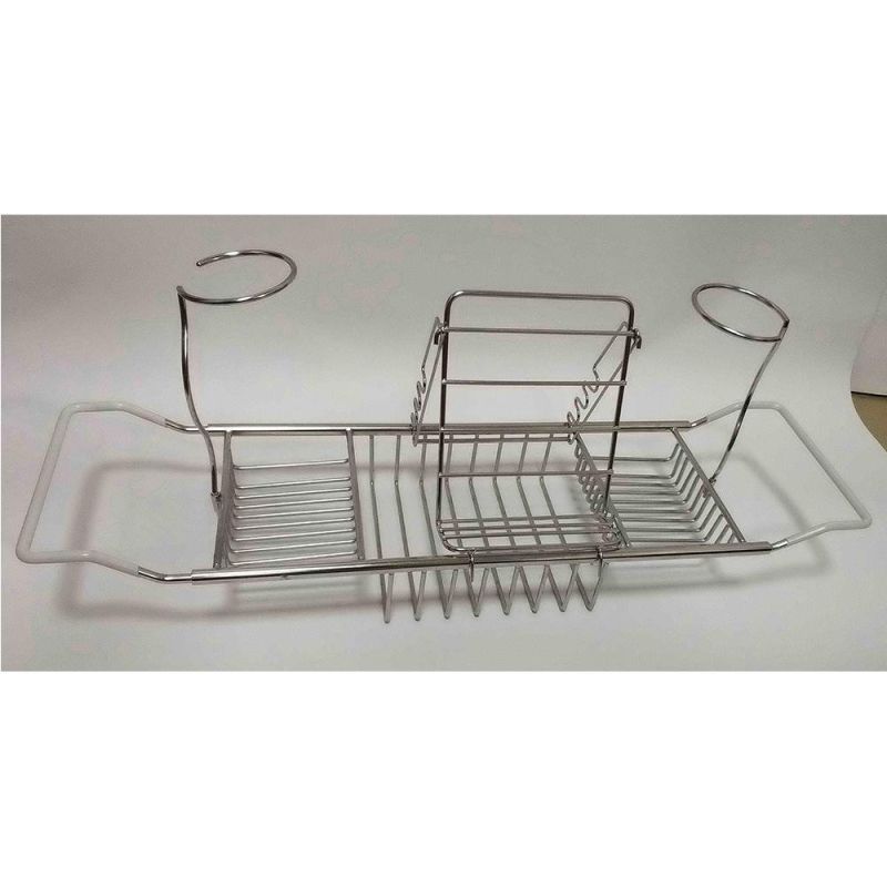 304 Stainless Steel Bathtub Rack Wine Glass Shelf Bookshelf Mobile Phone Shelf Storage Rack