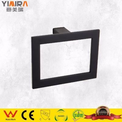 Stainless Steel Square Black Wall Mounted Bathroom Towel Ring