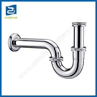 1.1/4 Chrome Plated Ss P Trap Brass S Water Trap for Basin with Cleanout