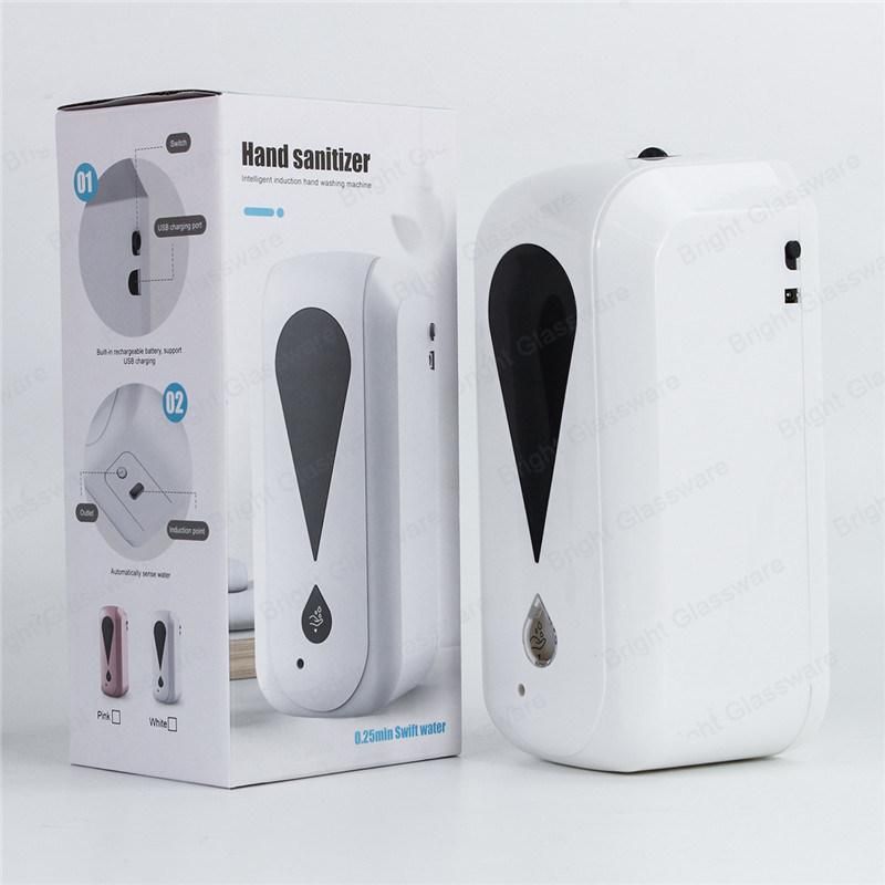 1000ml 1200ml White Restaurant Automatic Hand Sanitizer Dispenser Wall Mount Auto Soap Dispenser