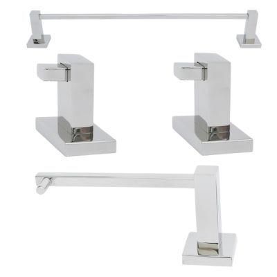 Bath Towel Bar Holder Sets Wall Mounted Stainless Steel Bathroom Accessory Kit