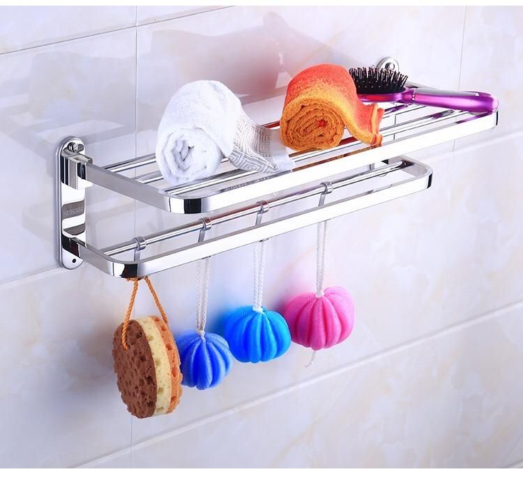 Bathroom Hardware Set Multi-Layer Movable Towel Rack