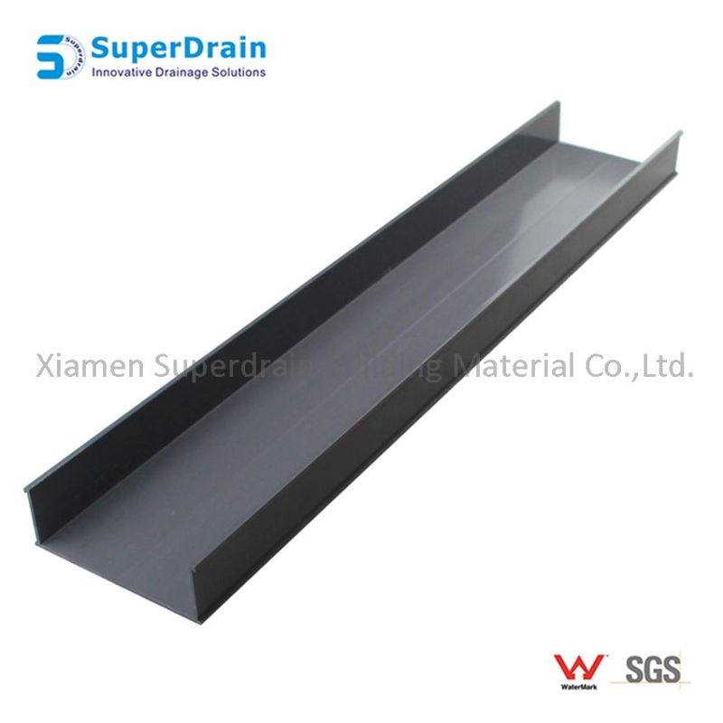 Stainless Steel Tile Insert Grate with UPVC Channel Drain Kit