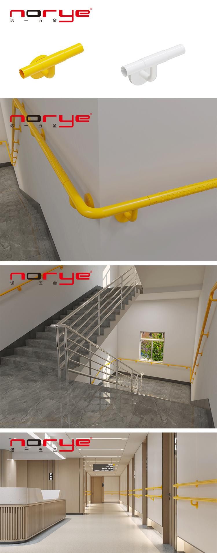 Disabled Safety Handrail Stainless Steel Toilet Grab Bar Balustrades Handrail Link Foot