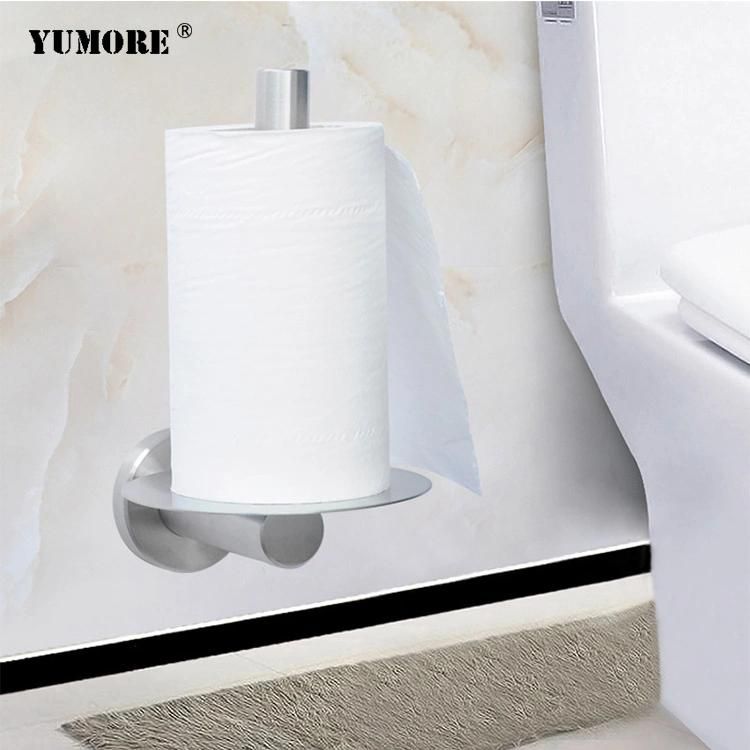 Wall-Mounted Kitchen Industrial Toilet Adhesive Without Drilling Roll Paper Holder