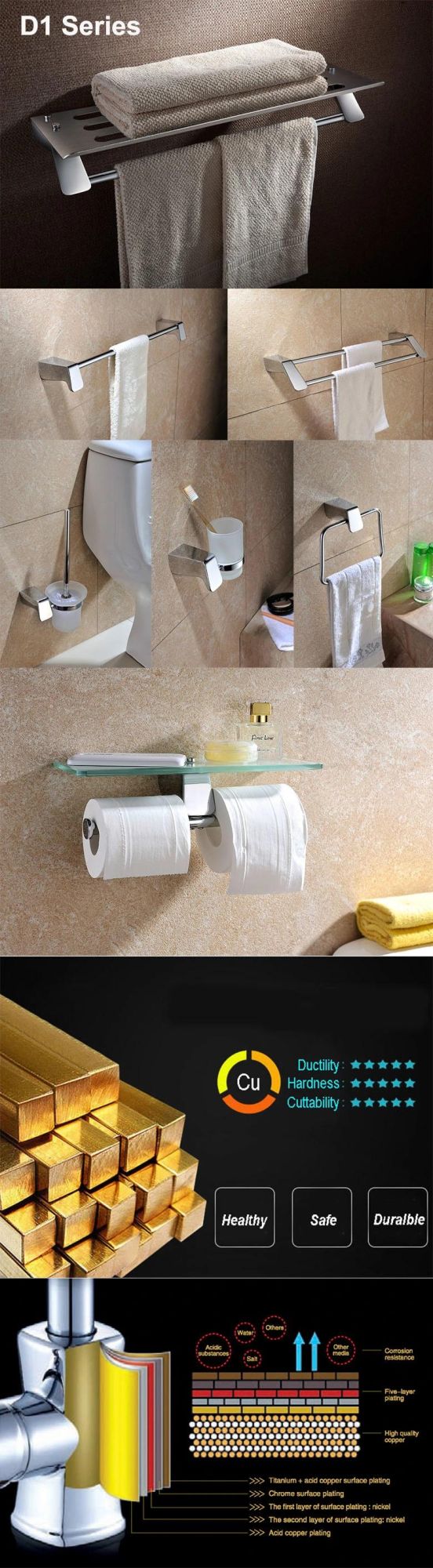 Bathroom Chromed Sanitary Towels of Paper Holder/Paper Roll (BG-D1111)