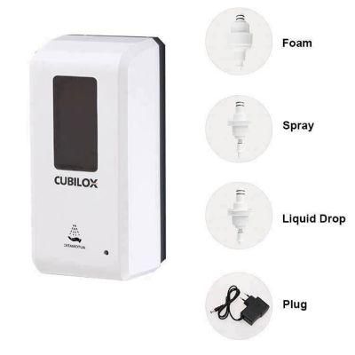 White Wall Mount Multipurpose Spray Alcohol Automatic Hand Sanitizer Dispenser