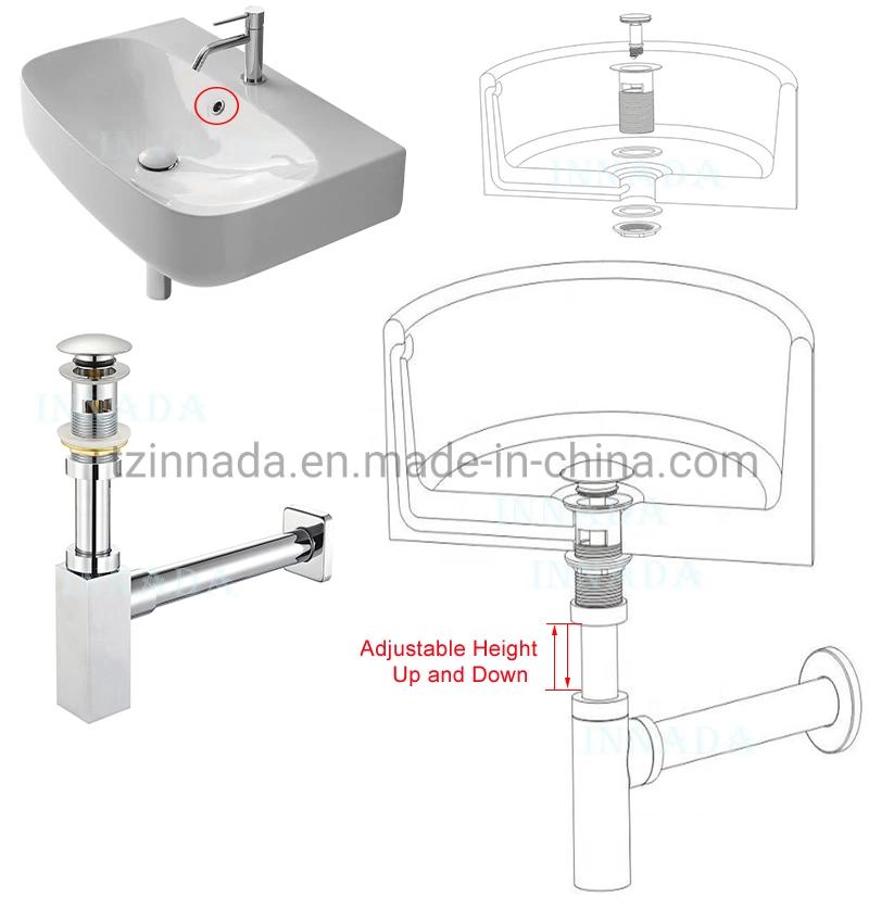 Brass Basin Waste Bathroom Accessories Bottle Trap Siphon Sifon Syfon Drain Tube Kit Sink Strainer Desague (ND013)