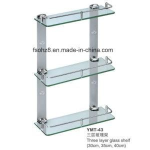 High Quality Bathroom Stainless Steel Glass Towel Shelf (YMT-A43)