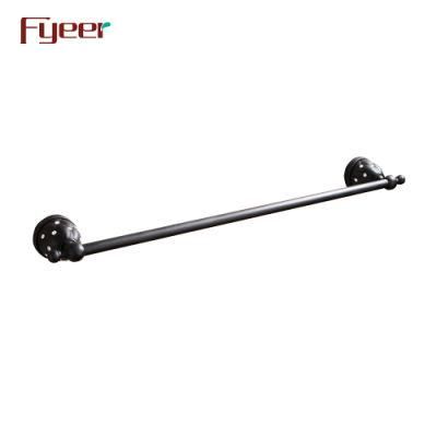 Fyeer Black Series Bathroom Accessory Brass Towel Bar