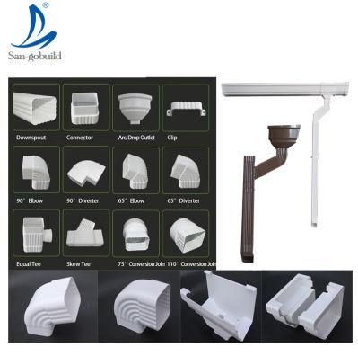 Rain Drainage Building Materials Hot Sale Cheap PVC Rain Pipes Roof Rain Gutter PVC Rain Gutter